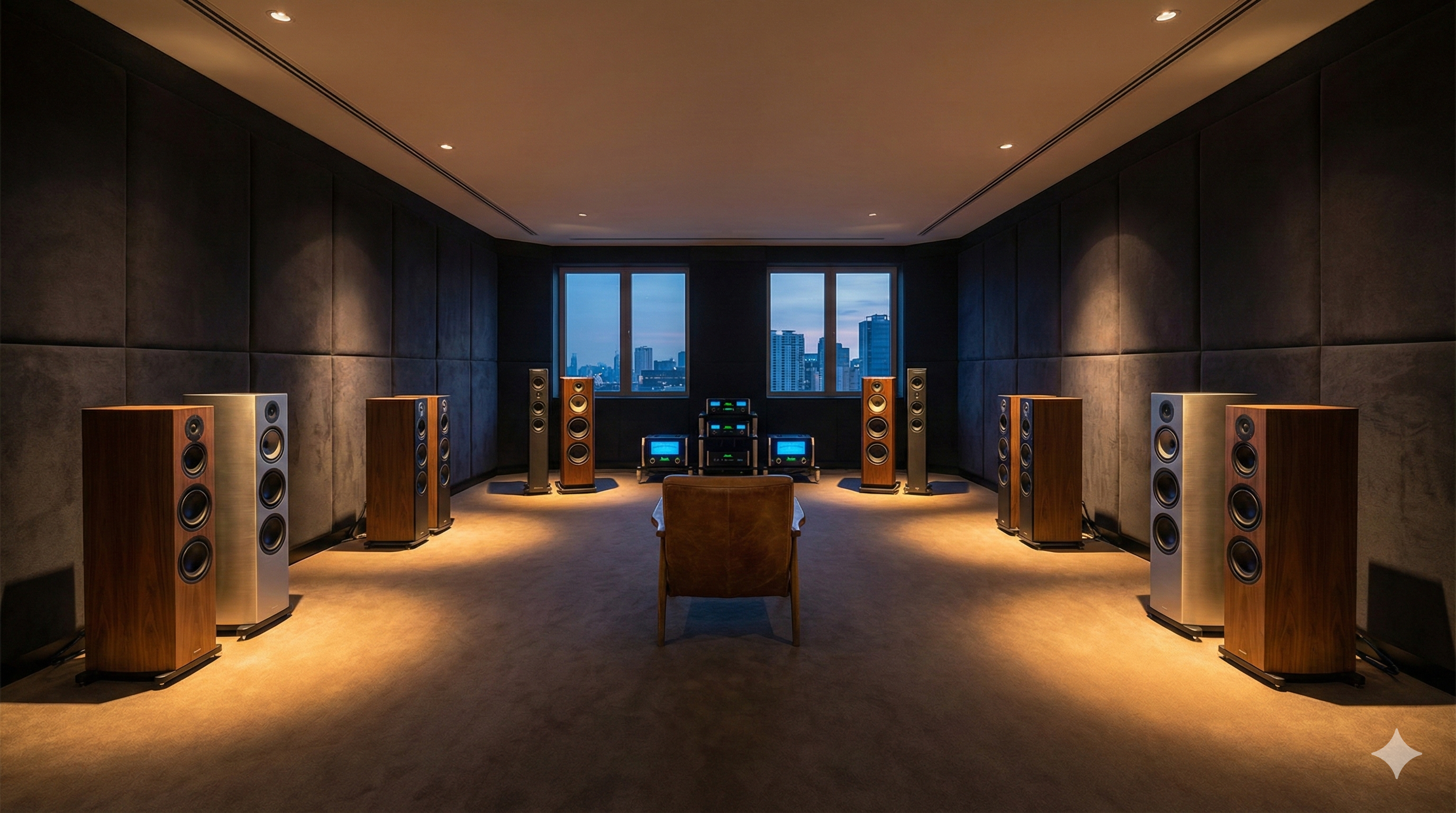 In Depth Audio showroom — custom home theater craftsmanship